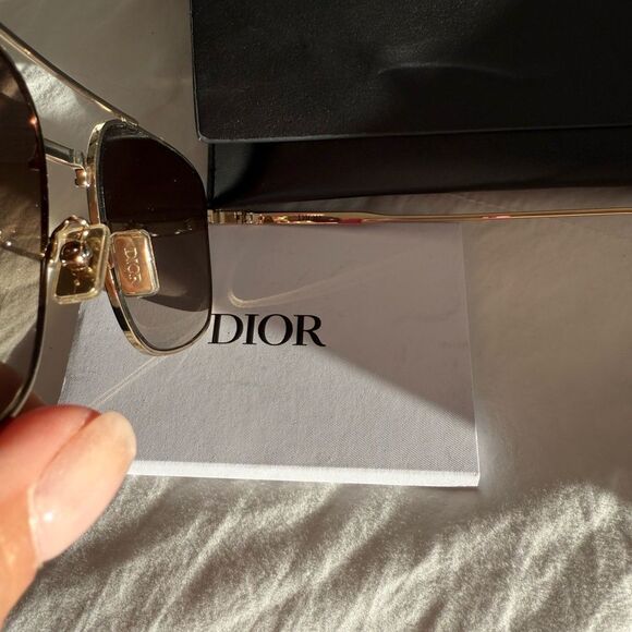 NWT DIOR - Sunglasses - DiorBlackSuit N1F - Gold Brown - Dior Eyewear - Picture 6 of 8